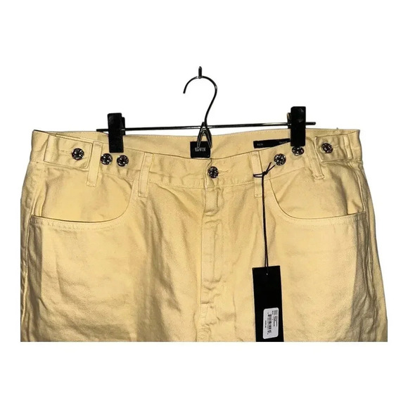 NWT Edwin Maiia Cropped‎ Wide-Leg Jeans In Lemonade | Size L - Picture 3 of 6